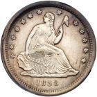 1838 Liberty Seated 25C NGC MS65