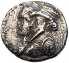 Elymaian Kingdom. Kamnaskires III, with Anzaze. Silver Drachm (3.42 g), ca. 82/1-73/2 BC