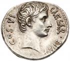 WITHDRAWN - Octavian. Triumvir and Imperator. Silver Denarius (3.88 g), prior to 27 BC