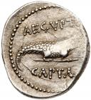 WITHDRAWN - Octavian. Triumvir and Imperator. Silver Denarius (3.88 g), prior to 27 BC - 2