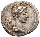 Octavian, as Sole Imperator. Silver Denarius (3.59 g), 30-29 BC