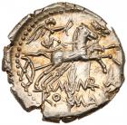 M. Marcius Mn.f. Silver Denarius (3.84 g), 134 BC Mint State - 2