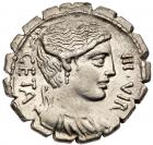 C. Hosidius C.f. Geta. Silver Denarius (3.70 g), 64 BC Superb EF