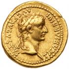 Tiberius. Gold Aureus (7.64 g), AD 14-37 Choice VF