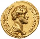 Antoninus Pius. Gold Aureus (6.93 g), AD 138-161 Choice VF