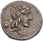 L. Julius Bursio. Silver Denarius (4.22g), 85 BC Superb EF