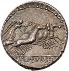 L. Julius Bursio. Silver Denarius (4.22g), 85 BC Superb EF - 2