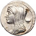 L. Cassius Longinus. Silver denarius (3.85g), 60 BC Superb EF