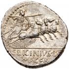 C. Licinius L. f. Macer. Silver Denarius (3.86g), 84 BC. Mint State - 2