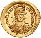 Theodosius II, Eastern Roman emperor, AD 402-450. Gold Solidus (4.48g)