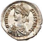 Theodosius II, Eastern Roman Emperor, AD 402-450. Silver Miliarense (4.40g) Supe