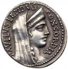 L. Aemilius Lepidus Paullus. Silver Denarius (3.93g), 62 BC. Nearly Mint State