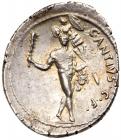 2200C. Antius C.f. Restio. Silver Denarius (3.61g), 47 BC. Superb EF - 2