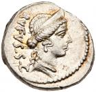 Mn. Cordius Rufus. Silver denarius (3.74g), 46 BC Nearly Mint State