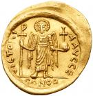 Maurice Tiberius, AD 582-602. Gold solidus (4.35g) About EF - 2