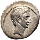 Octavian, as sole Imperator, 30-27 BC. Silver Denarius (3.69g) Choice VF