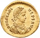 Arcadius, Eastern Roman Emperor AD 383-408. Gold Solidus (4.42g) Nearly Mint Sta