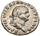 Divus Vespasian. Silver Denarius (3.43 g), died AD 79.