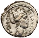 A. Plautius. Silver Denarius (3.87 g). Ca. 55 BC