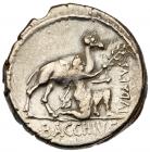 A. Plautius. Silver Denarius (3.87 g). Ca. 55 BC - 2