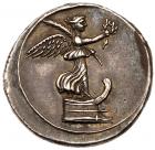 Octavian, as Sole Imperator, Silver Denarius (3.93 g), autumn 30 BC.