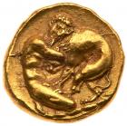 Sicily, Syracuse. Time of Dionysos I. Gold 100 Litrae or Double Dekadrachm (5.80g). 405-367 BC. - 2