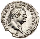 Vespasian. Silver Denarius (3.47 g). AD 69-79.