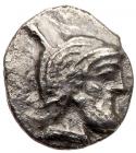 Judaea. Persian Period. Philistia, Uncertain mint. Silver Obol (0.74 g), ca. mid 5th century -333 BC.