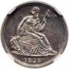 1838-O Liberty Seated H10C. No Stars NGC MS62