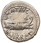 Mark Antony, as Imperator and Triumvir, 44-30 BC. Silver Denarius (3.53g) Choice - 2