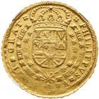 Spain. 8 Escudos, 1704-P (Seville) NGC AU55