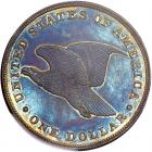 1838 Pattern Dollar. Silver, reeded edge. Restrike. Judd-84. Pollock-93 - 2