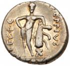 Q. Caecilius Metellus Pius Scipio and Eppius. Silver Denarius (3.80 g), 47-46 BC - 2