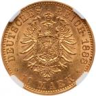 German States: Prussia. 10 Marks, 1888-A NGC MS62 - 2