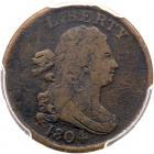 1804 C-3 (C-5 early, Without Spike From Chin) R7- PCGS Genuine, Fine Details, Environmental Damage