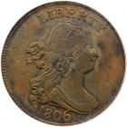 1806 C-4 R1 Large 6 with Stems PCGS graded MS64 Brown
