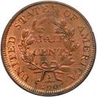 1806 C-4 R1 Large 6 with Stems PCGS graded MS62 Red & Brown, CAC Approved (OGH) - 2