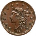 1838 N-1 R1 PCGS graded MS64 Brown, CAC Approved