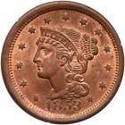 1853 N-25 R1 Repunched 1 PCGS graded MS64 Red & Brown (OGH)