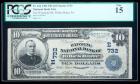 1902, $10 National Bank Note. The Wyoming NB, Wilkes-Barre, PA. Charter #732. PCGS Fine 15