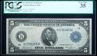 1914, $5 Federal Reserve Note. Boston. PCGS Very Fine 35