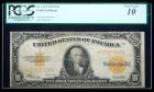 1922, $10 Gold Certificate. PCGS Very Good 10 Apparent