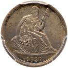 1837 Liberty Seated H10C. No Stars, Lg Date