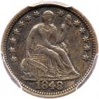 1848 Liberty Seated H10C. Med Date PCGS AU50