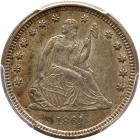 1861 Liberty Seated 25C PCGS AU55