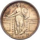 1917 Liberty Standing 25C. Type 1 PCGS AU58 FH