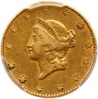 1849 $1 Gold Liberty. Open Wreath