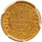 1849 $1 Gold Liberty. Open Wreath - 2