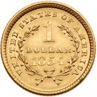 1854 $1 Gold Liberty - 2