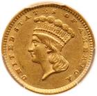 1857 $1 Gold Indian PCGS AU53